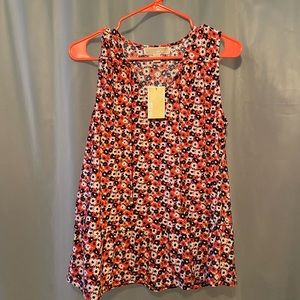Michael Kors Floral Tank Top Blouse NWT